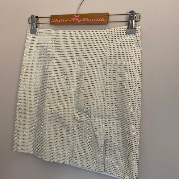 (A2) Cloud Ten Bling Bridal Babe Sequin Mini Skirt, Size Small, NWT - Picture 3 of 9